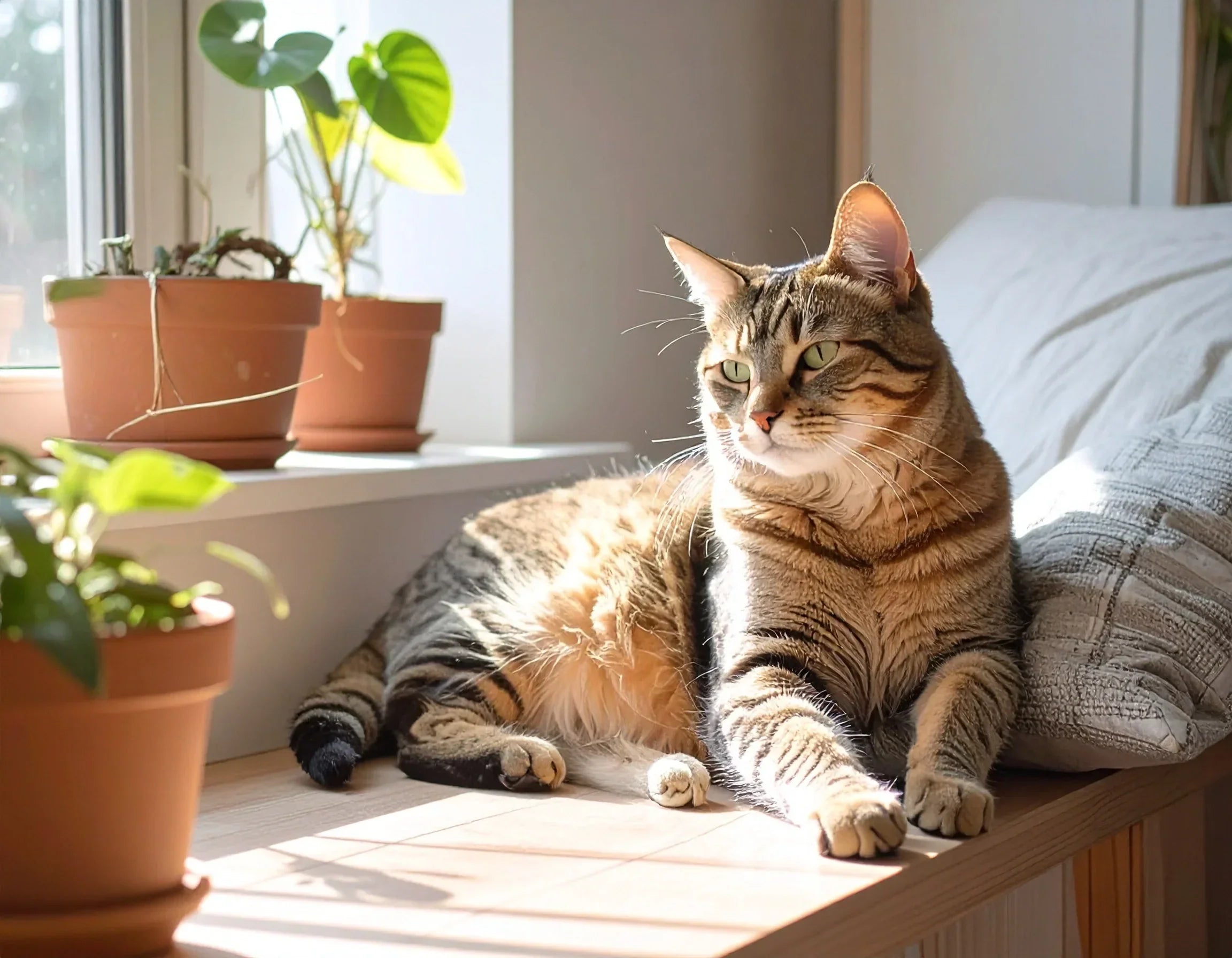 Kat rust, speelt en verkent binnen een huis, dagelijkse activiteiten en gedrag van katten uitgelegd bij Kattenhoek