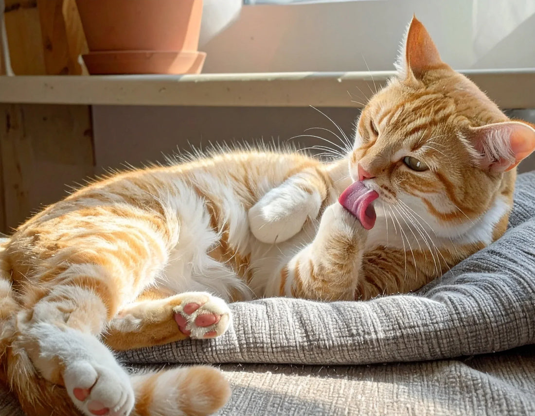 Kat die zichzelf overmatig likt en bijt, rode huid en kale plekken, verzorging en welzijnstips bij Kattenhoek
