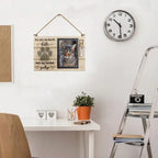 Katten aandenken houten fotoframe met urnflesje voor as of haar – Kattenhoek