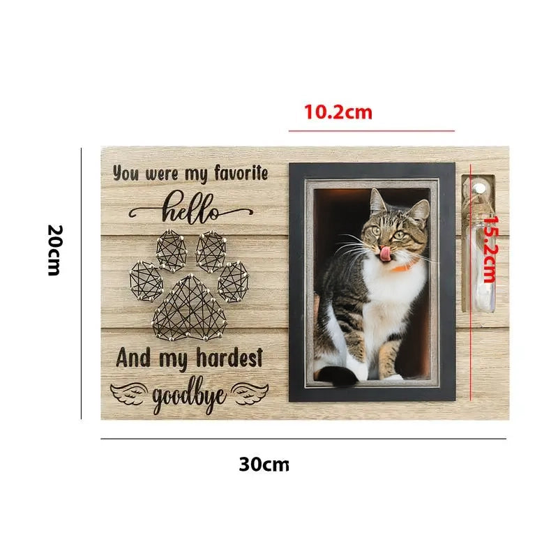 WHISKK™ katten memorial fotolijst en urnflesje, personaliseerbaar – Kattenhoek