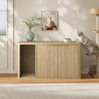 Kattenwinkel Boho Luxe Kattenbakkast met afmetingen en modern houten design