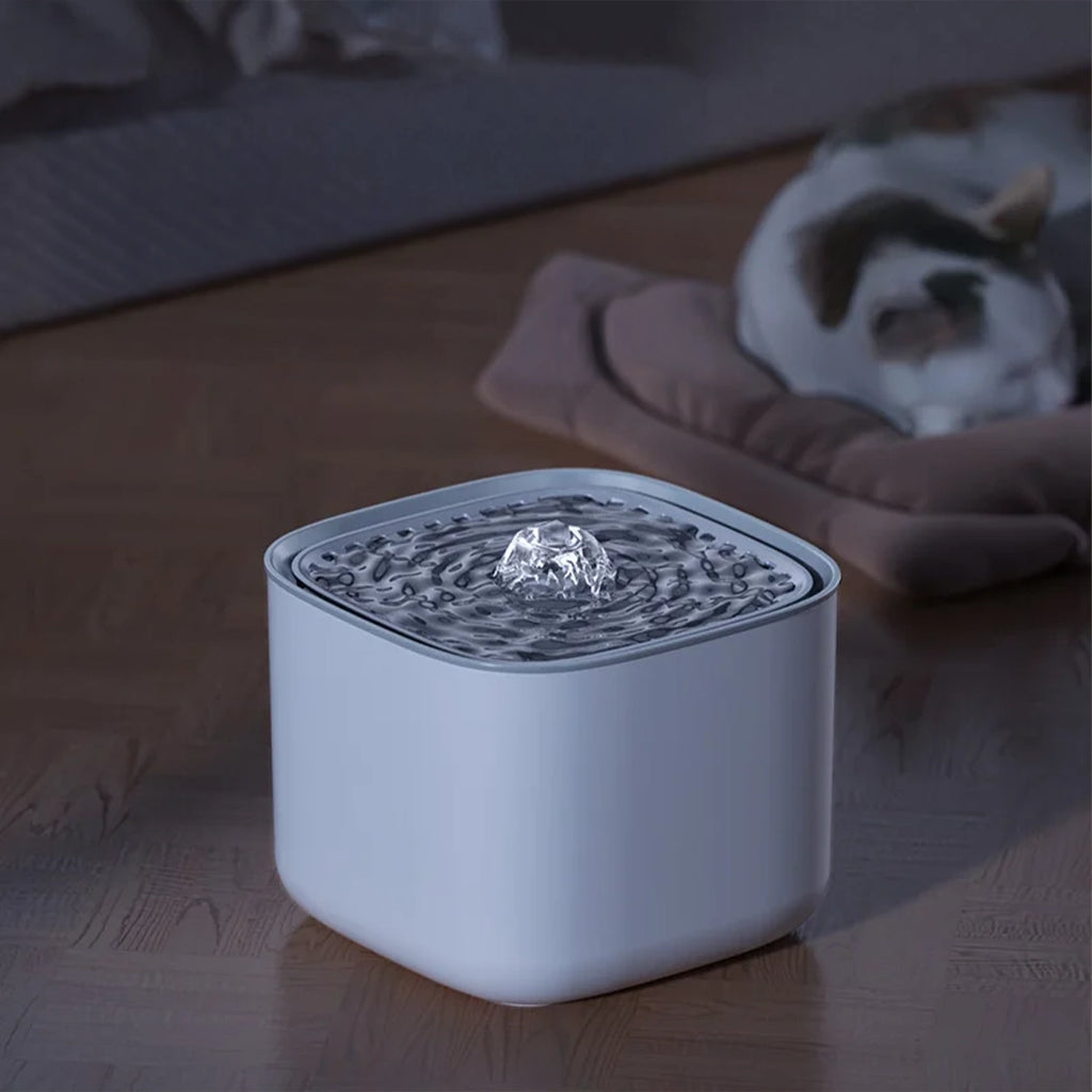 WHISKK Waterfontein 3L wit met verlichting – Pro-versie met droogloopbeveiliging