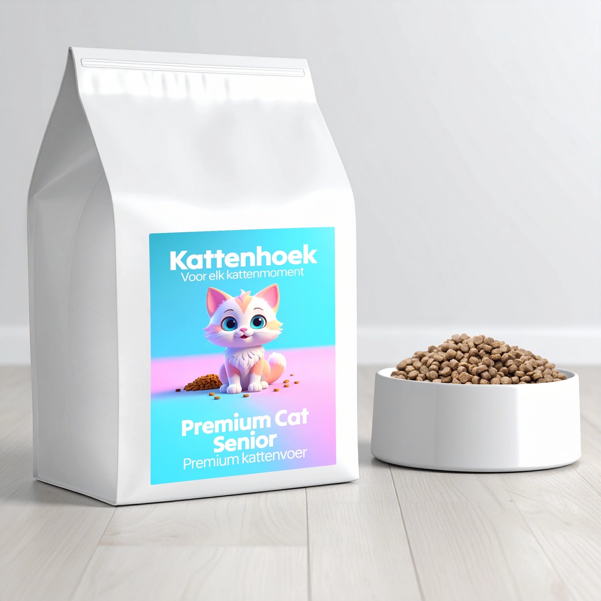 Premium Cat Senior kattenvoer voor oudere katten – hoogwaardige voeding met kip, vis en zalmolie van Kattenhoek

