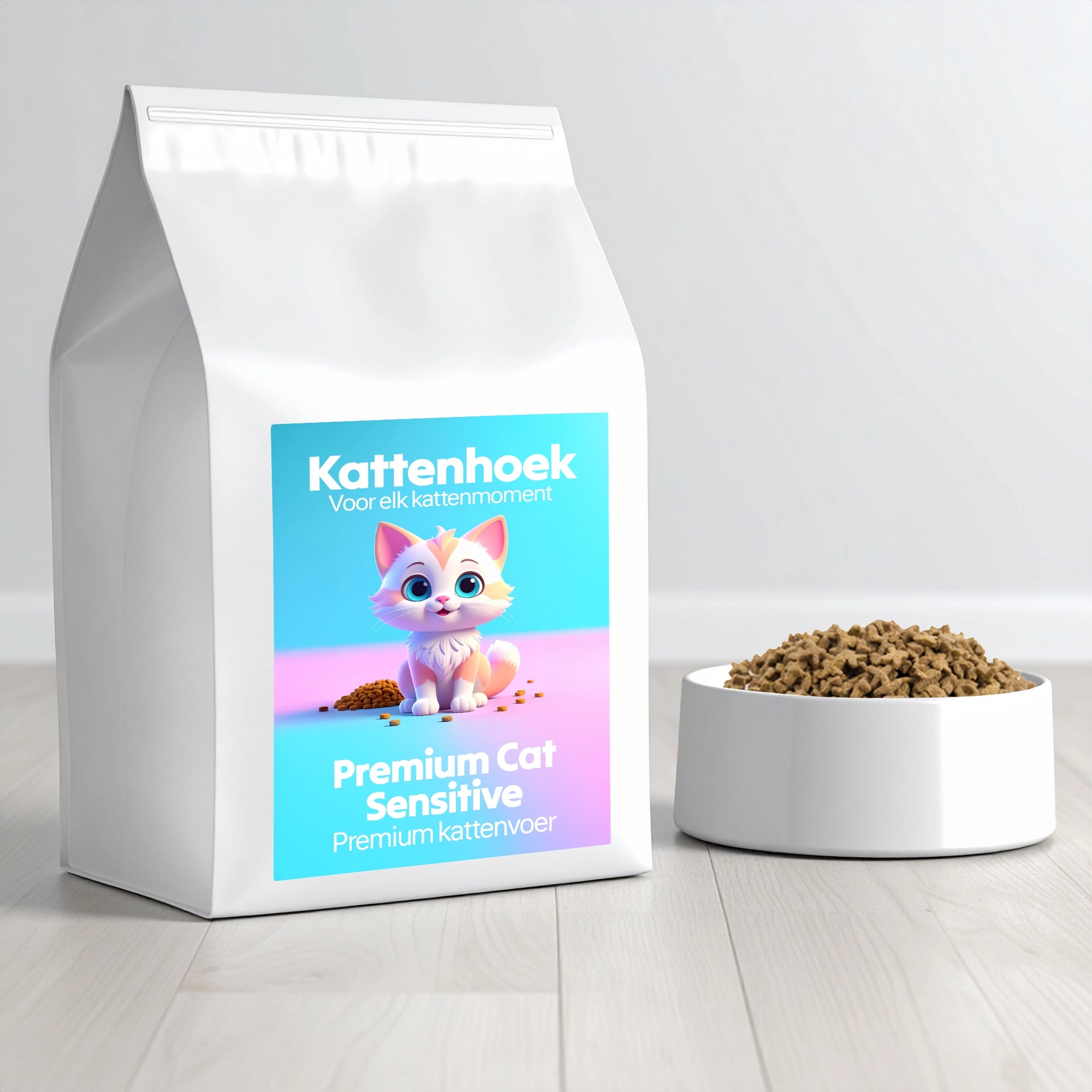 Premium Cat Sensitive – licht verteerbare voeding met kip en zalm van Kattenhoek