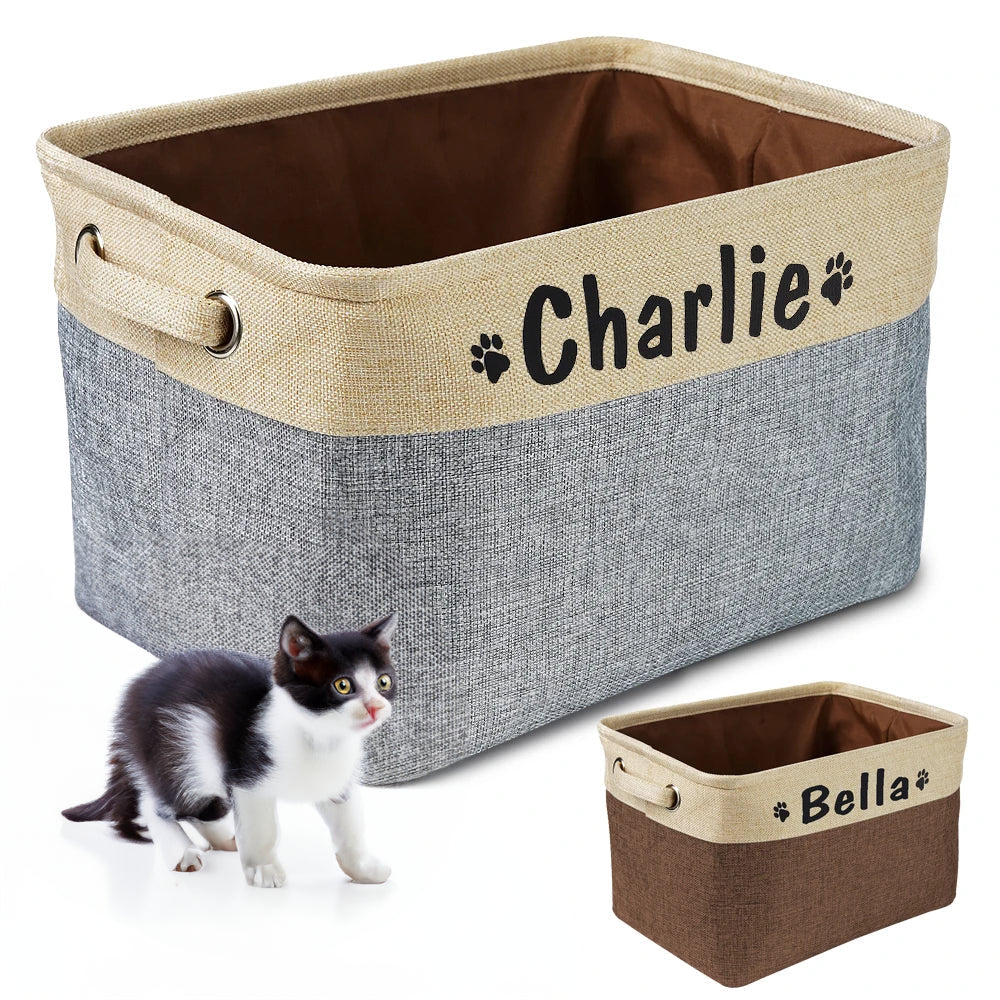 Kattenopbergmand van WHISKK met stijlvolle gepersonaliseerde print