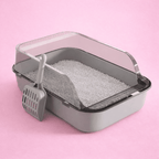 Bac à litière anti-éclaboussures pour chat