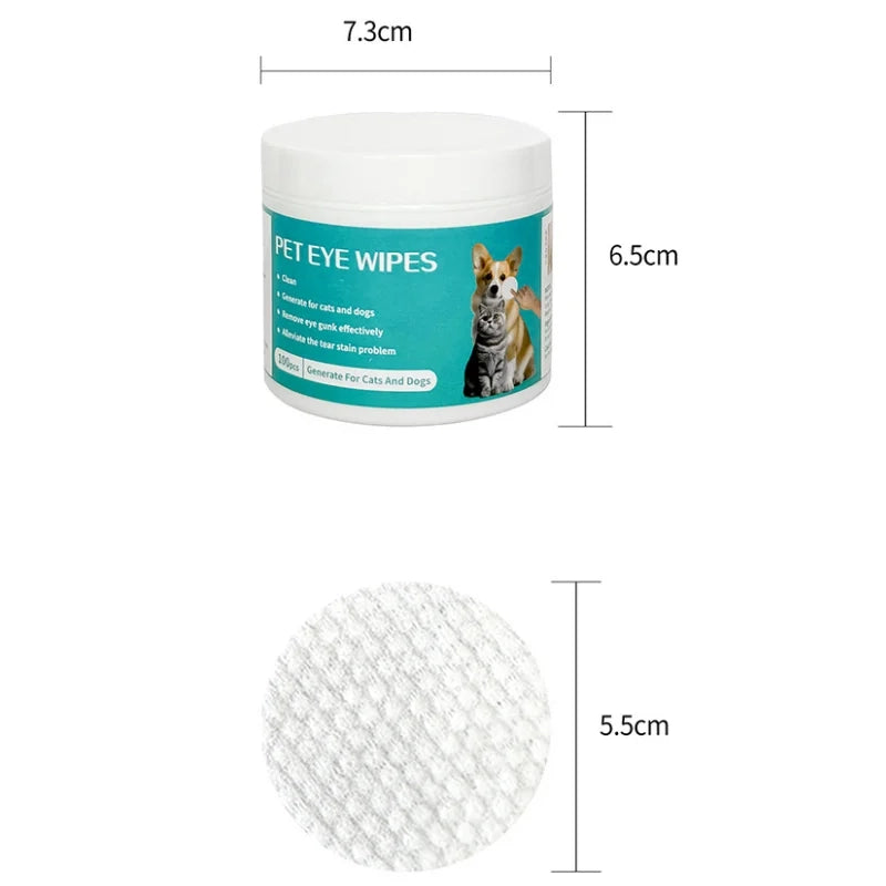 Verpakking van 50 Oog Wipes voor huisdieren