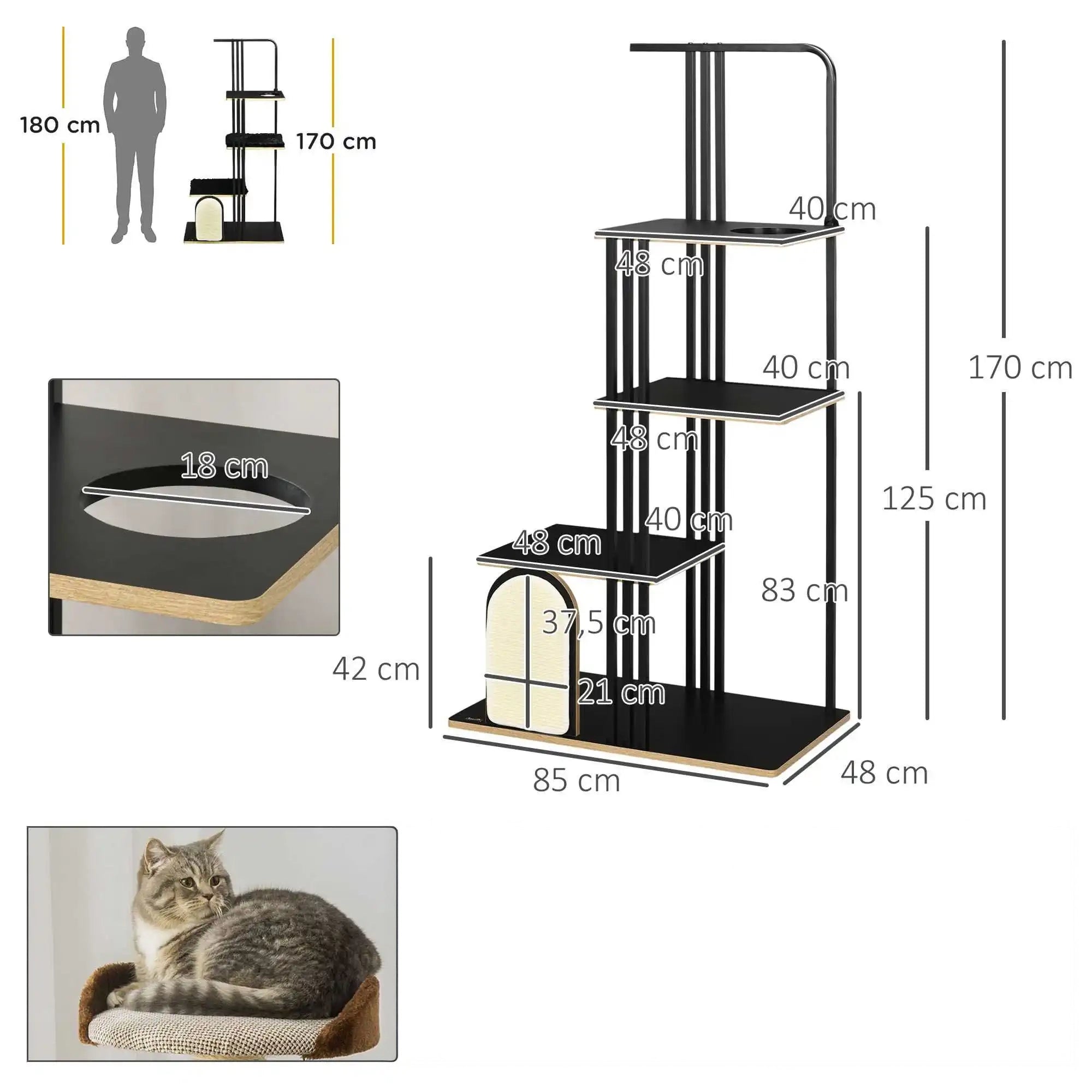 Sisal krabpaal met zachte kussens voor katten – Kattenhoek

Industriële kattenboom met anti-tip bescherming – Kattenhoek