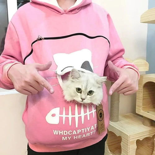 Knuffel hoodie voor kattenliefhebbers met dierenoren – Kattenhoek