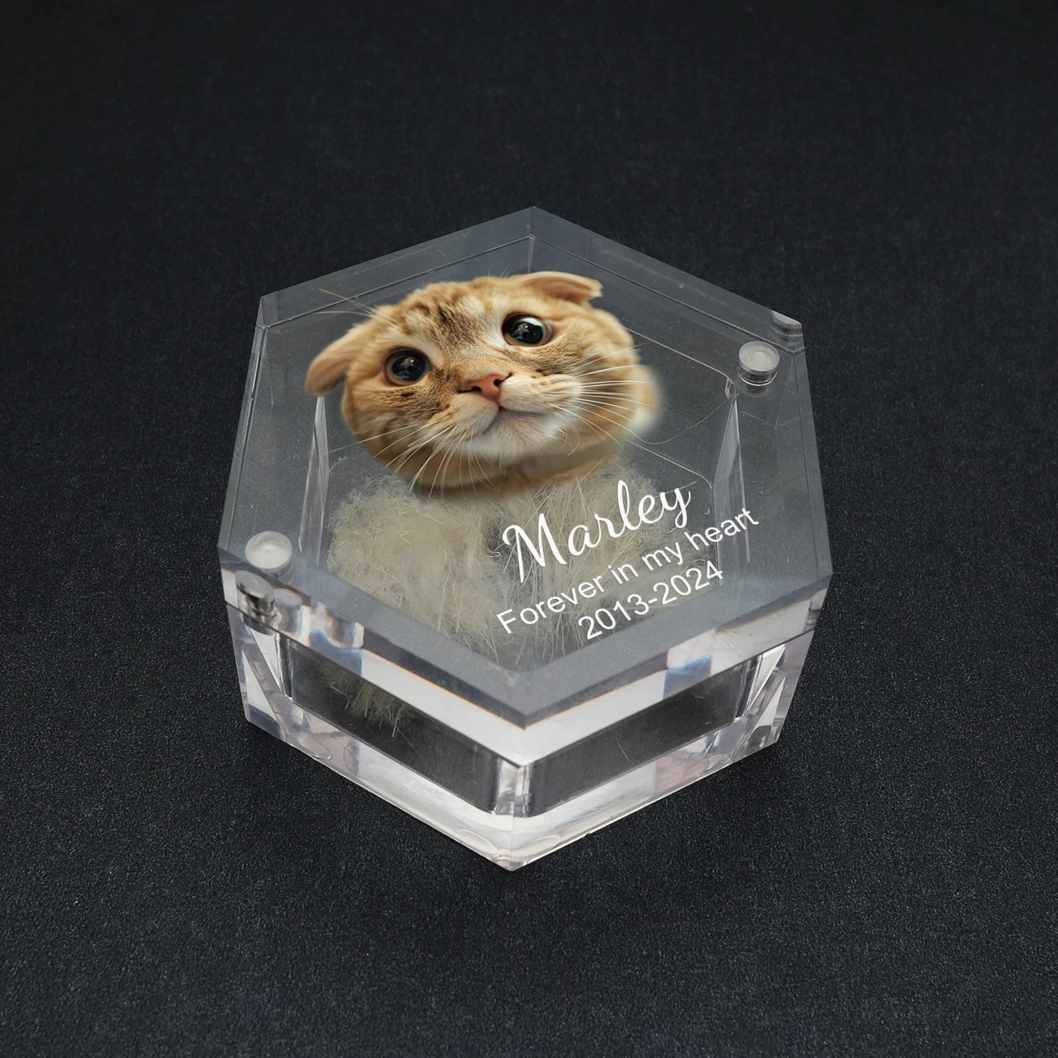 Handgemaakt gepersonaliseerd huisdieraandenken – WHISKK™ katten- en hondenbont doosje