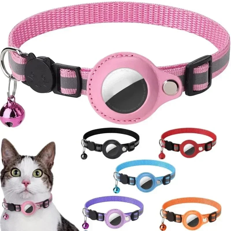 Kattenhalsband met Airtag iOS GPS Tracker - Reflecterend met Belletje