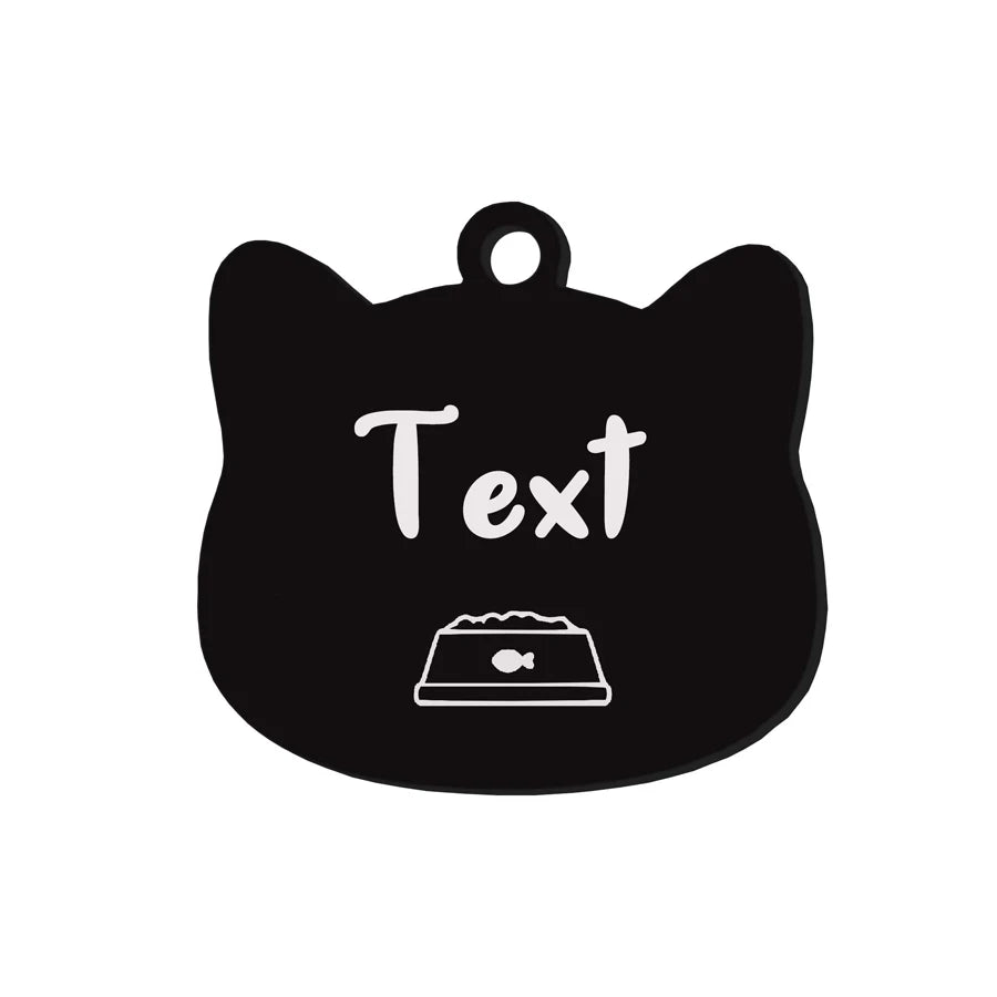 Custom cat ID tag in roestvrij staal, minimalistisch design – WHISKK