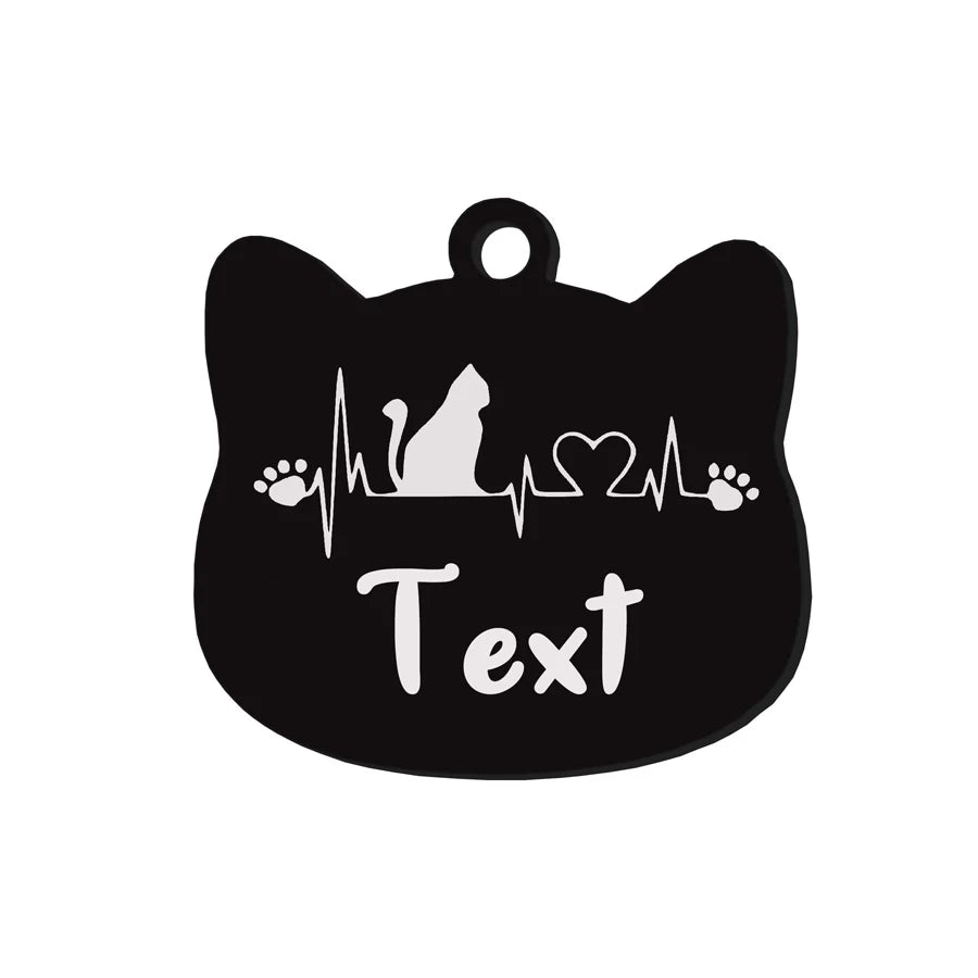 WHISKK naamplaatje close-up, krasbestendig RVS voor katten