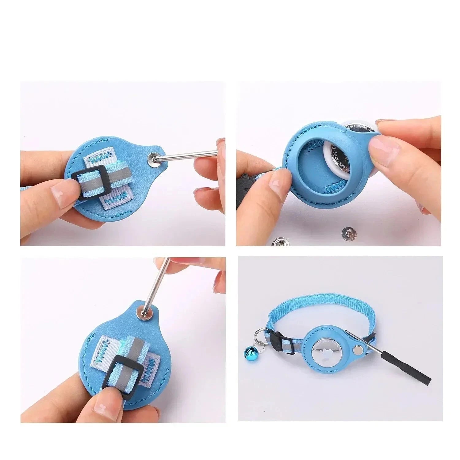 Kattenhalsband met Airtag iOS GPS Tracker - Reflecterend met Belletje