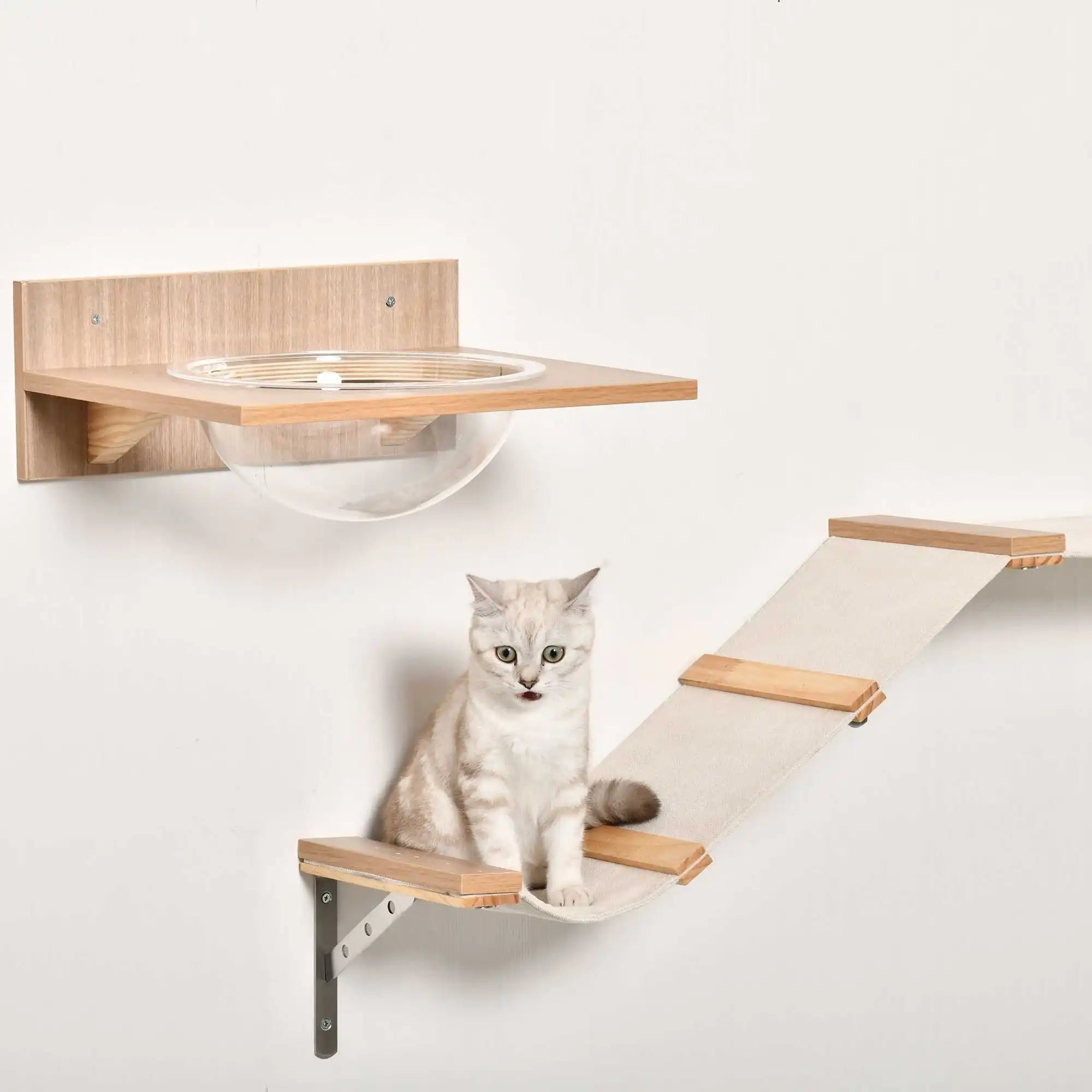 Acryl hangmat en polyester hangmat voor katten aan de muur gemonteerd – Kattenhoek

