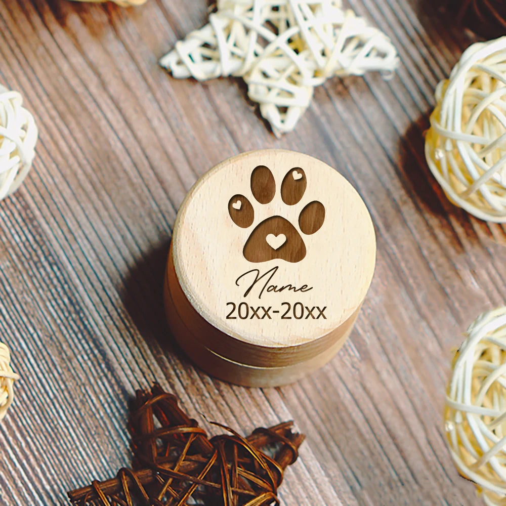 WHISKK™ houten herinneringsdoos met naam – Kattenhoek gepersonaliseerd afscheidscadeau

