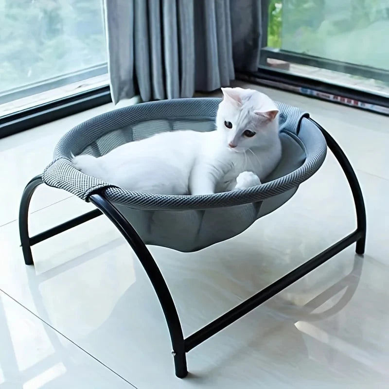 Ademende katten hangmat wasbaar stof ontwerp - Kattenhoek  
Kattenhoek WHISKK kattenhangmat stijlvol interieur  
