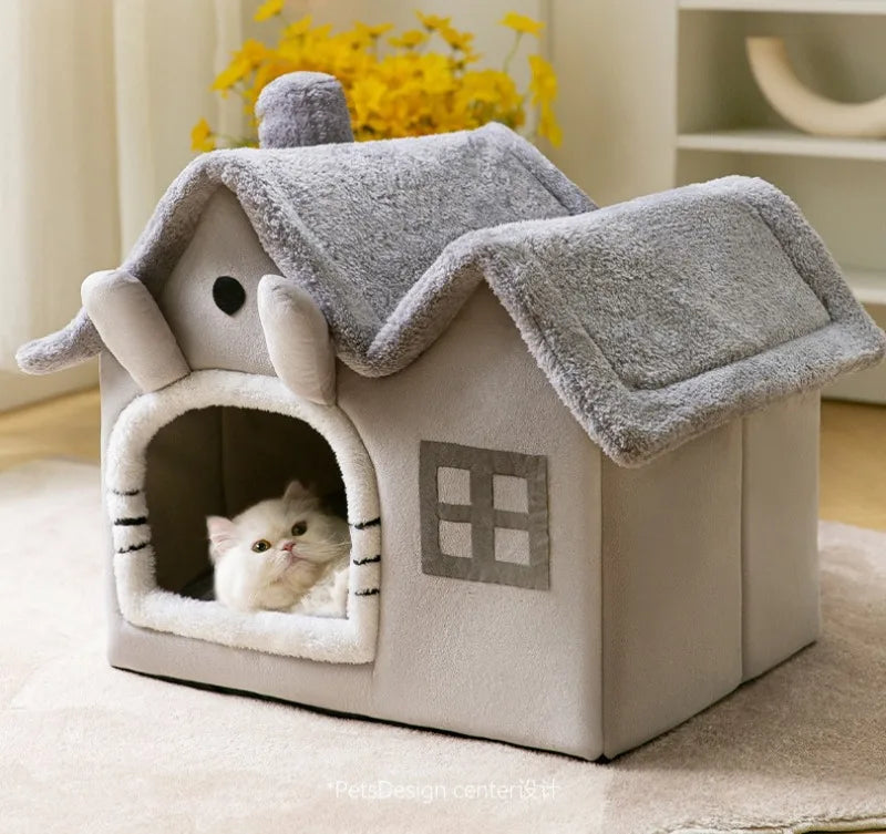 WHISKK™ Fluffy Kattenhuisje L – geschikt voor middelgrote huisdieren