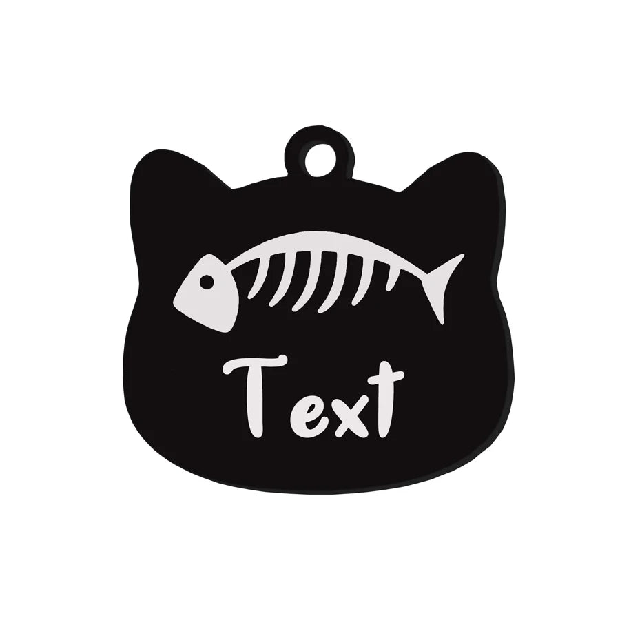 Gegraveerde kattennaam hanger, duidelijke tekst, huisdieraccessoire