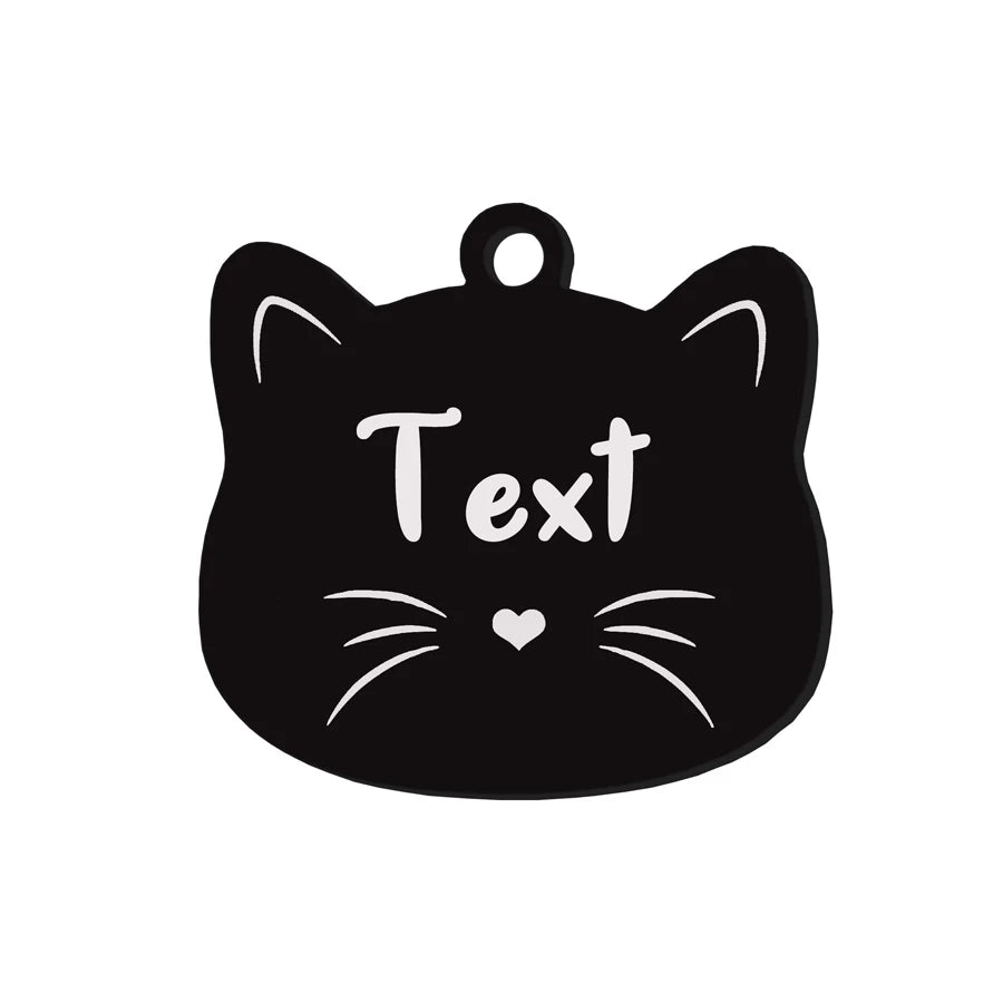 Gepersonaliseerde sleutelhanger/naamtag voor kat, lasergegraveerd – Kattenhoek