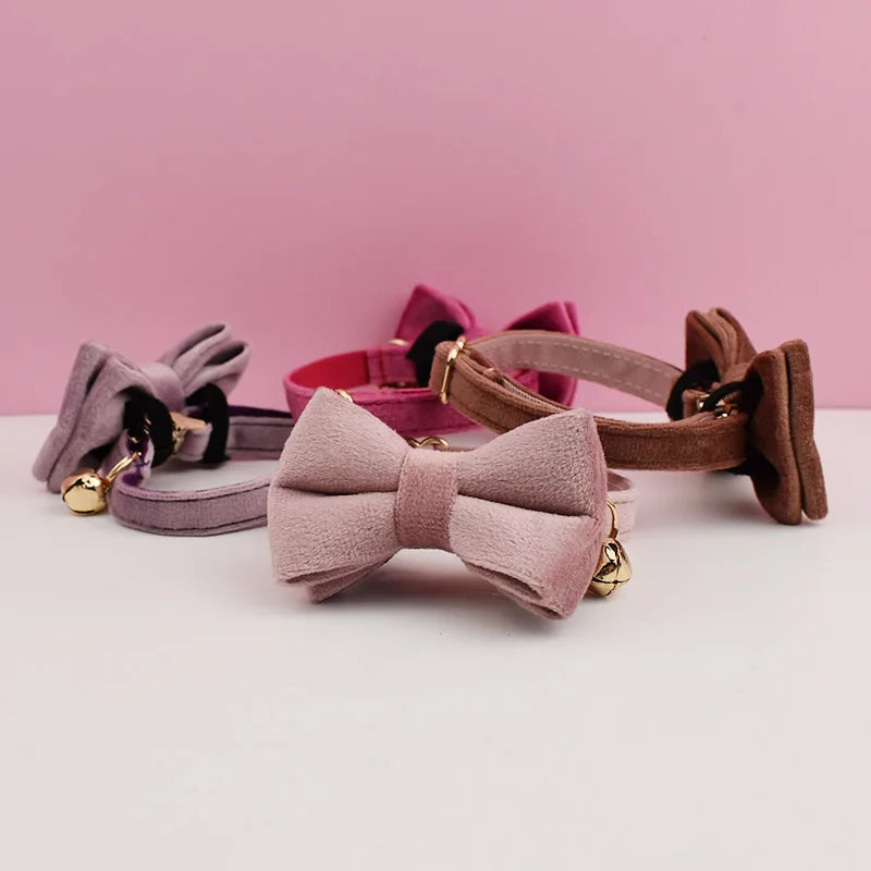 Kattenhalsband met zachte fluwelen stof en veiligheidssluiting – Kattenhoek
