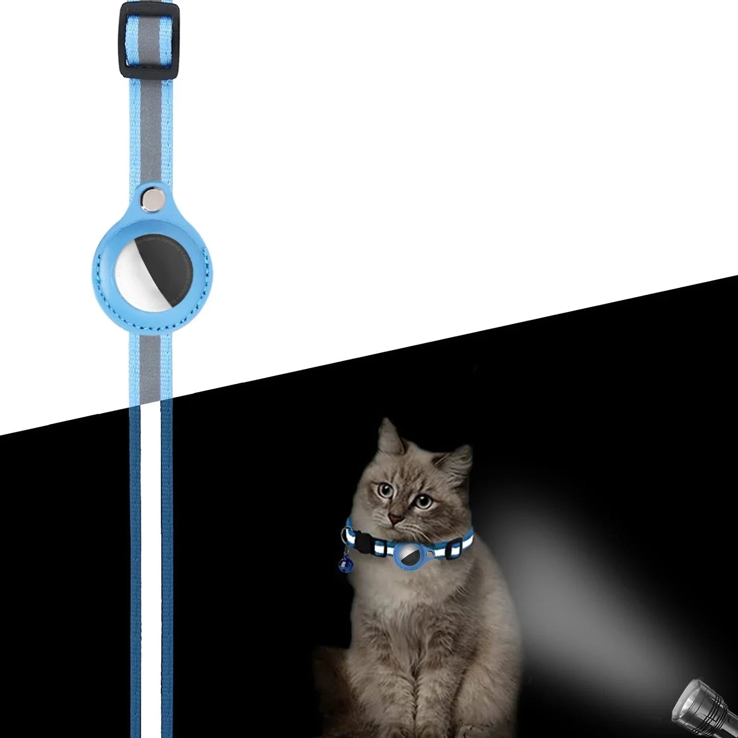 Kattenhalsband met Airtag iOS GPS Tracker - Reflecterend met Belletje