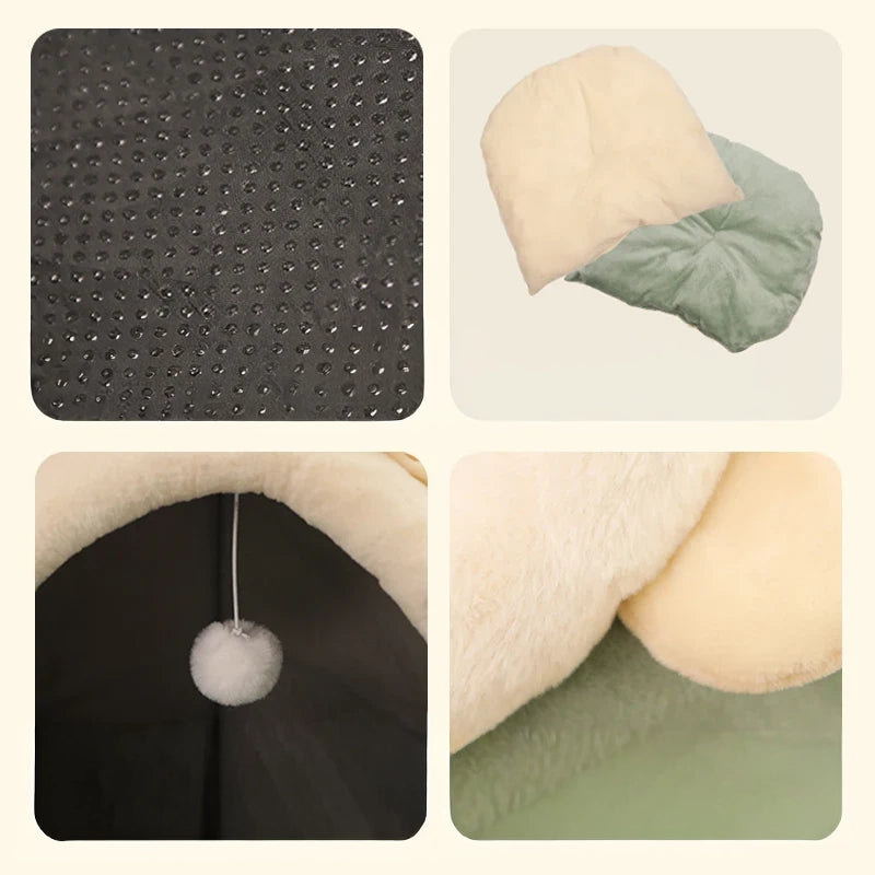 Veilige kattenmand semi gesloten slaapgrot kat - Kattenhoek