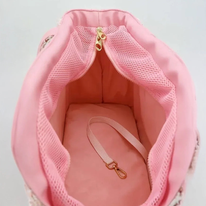 Plaid patroon schoudertas – luxe draagtas voor katten en puppy’s