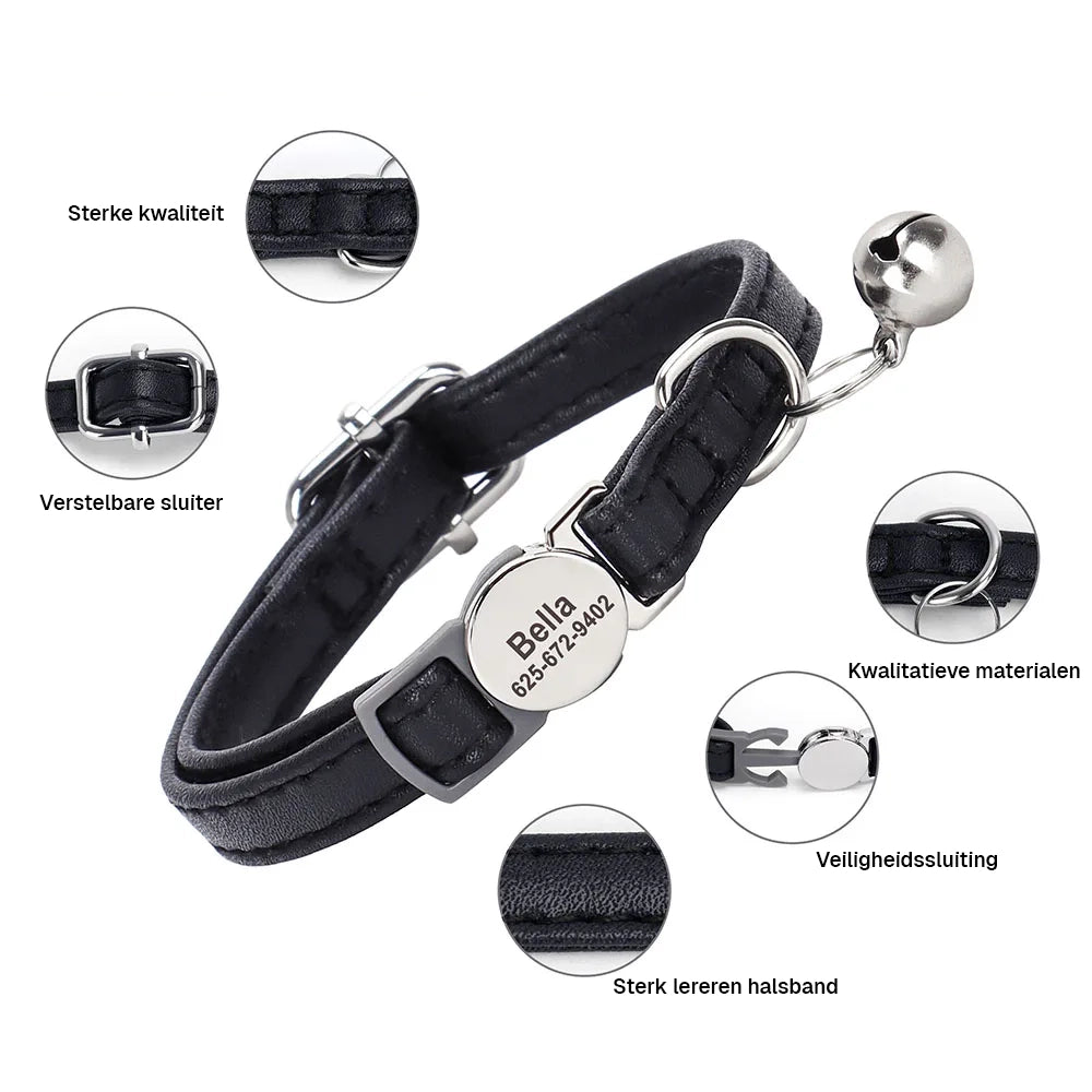 Gepersonaliseerde kattenhalsband voor katten en kleine honden, anti-verlies design – Kattenhoek
